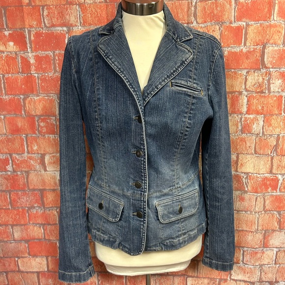 LOFT Jackets & Blazers - Ann Taylor LOFT Fitted Denim Blazer